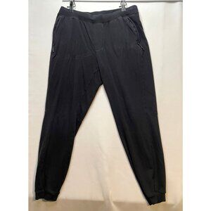 FLX sweatpants mens teens medium 30 x 29 jogger drawstrings cuffed zipper black